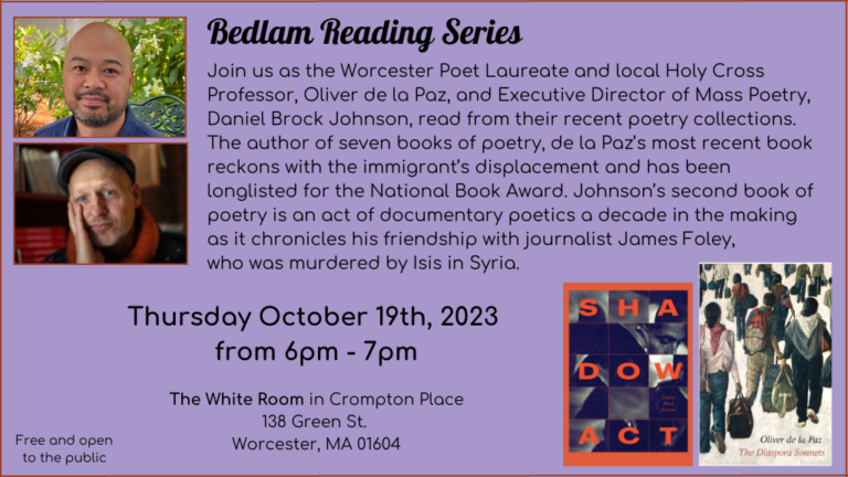 Poetry Reading with Oliver de la Paz and Daniel Brock Johnson ...